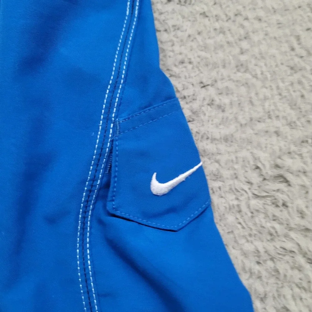 Nike‎ Shorts Mens XXL Blue Lined Swim Shorts Logo Beach Swim Drawstring Outdoors